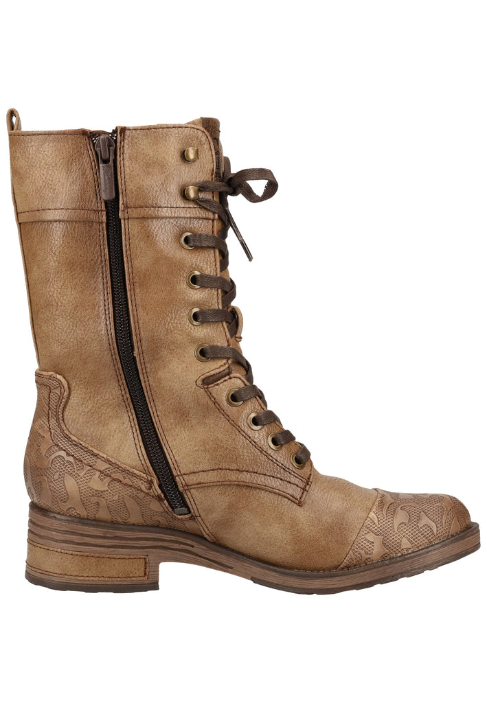 Mustang Stiefelette Lederimitat Braun Warmfutter - surf4shoes