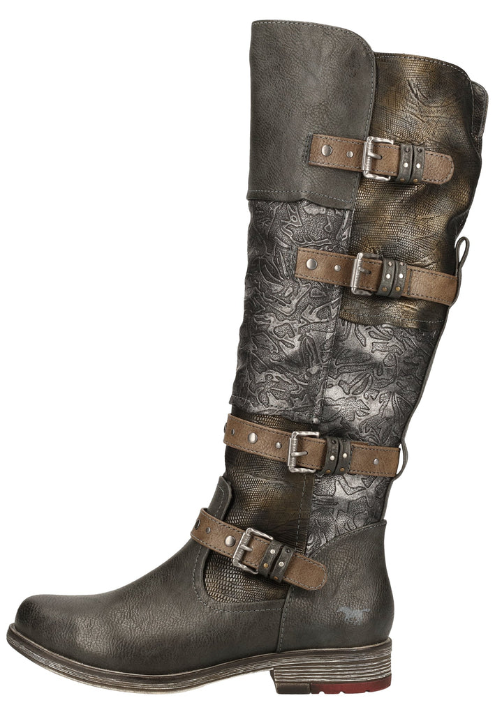 Mustang Stiefel Lederimitat Graphit Warmfutter - surf4shoes