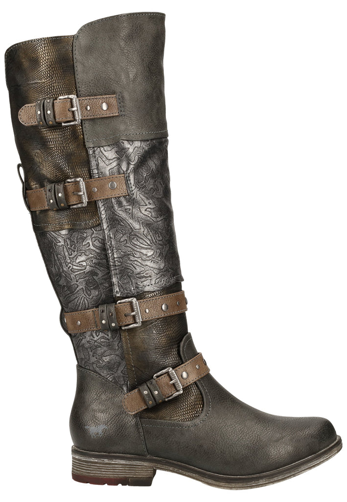 Mustang Stiefel Lederimitat Graphit Warmfutter - surf4shoes