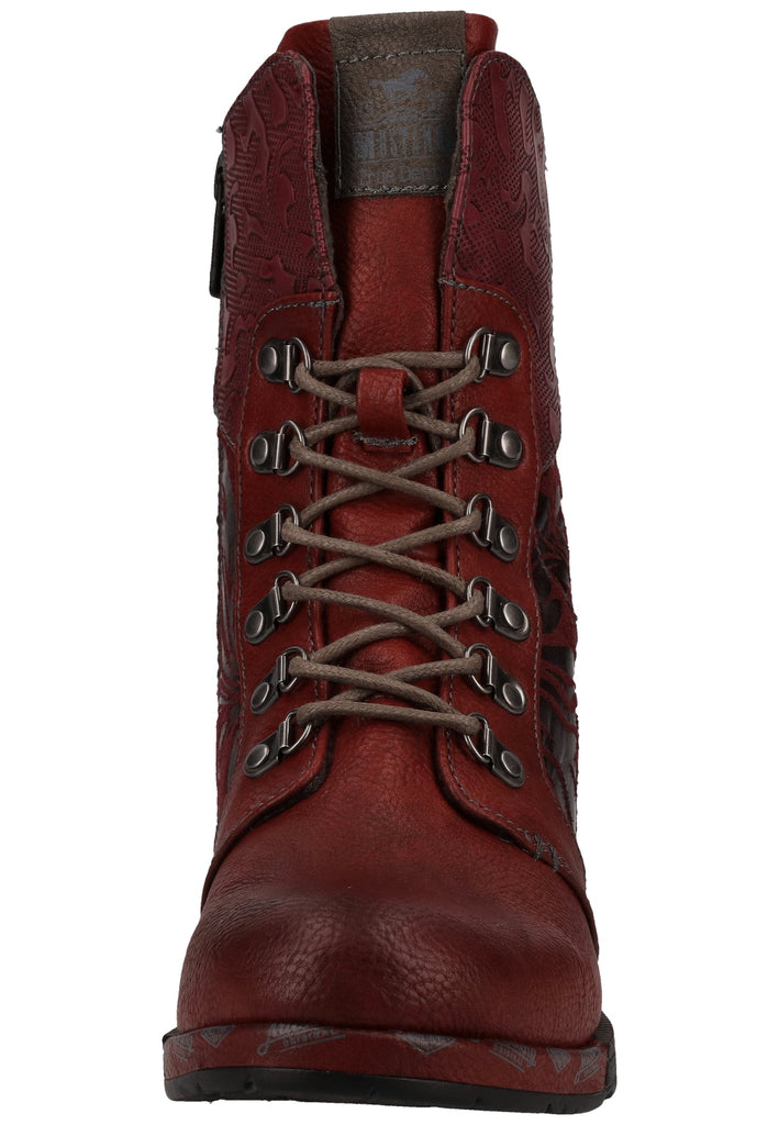 Mustang Stiefelette Lederimitat Rot - surf4shoes