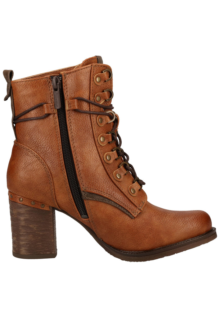 Mustang Stiefelette Lederimitat Cognac Warmfutter - surf4shoes
