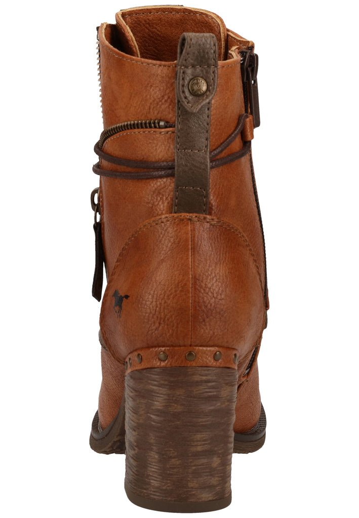 Mustang Stiefelette Lederimitat Cognac Warmfutter - surf4shoes