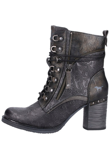 Mustang Stiefelette Lederimitat Graphit Warmfutter - surf4shoes