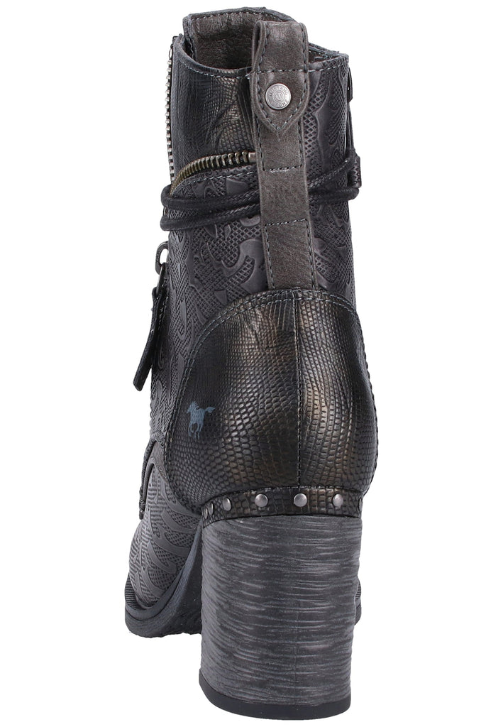 Mustang Stiefelette Lederimitat Graphit Warmfutter - surf4shoes