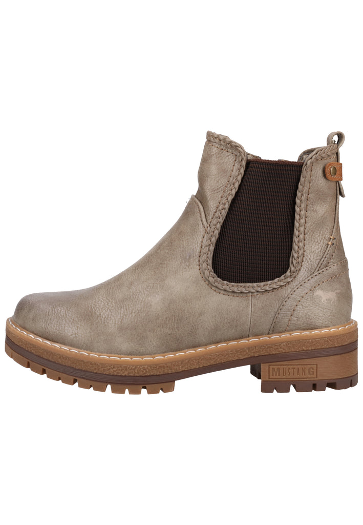 Mustang Stiefelette Lederimitat/Textil Braun Warmfutter - surf4shoes