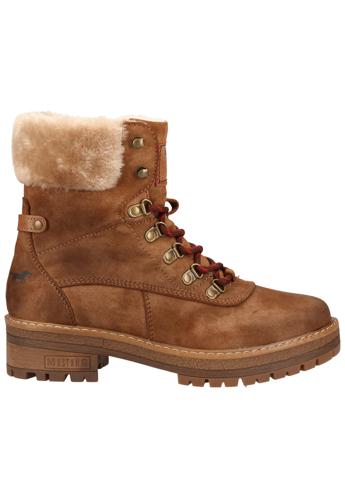 Mustang Stiefelette Lederimitat Braun Warmfutter - surf4shoes
