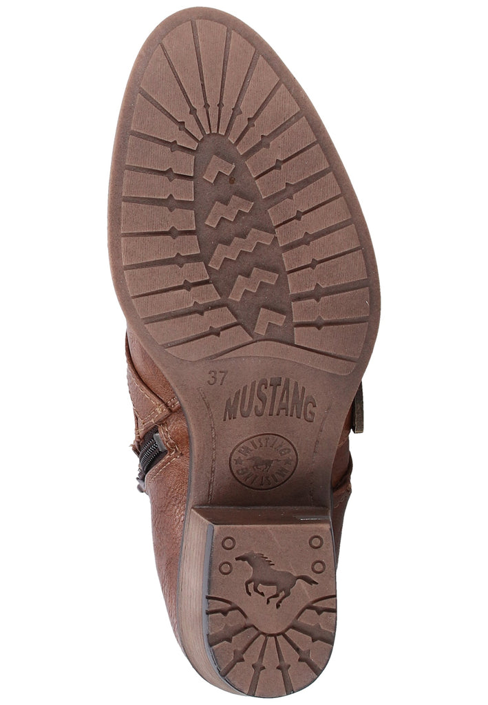 Mustang Stiefelette Lederimitat Mittelbraun Warmfutter - surf4shoes