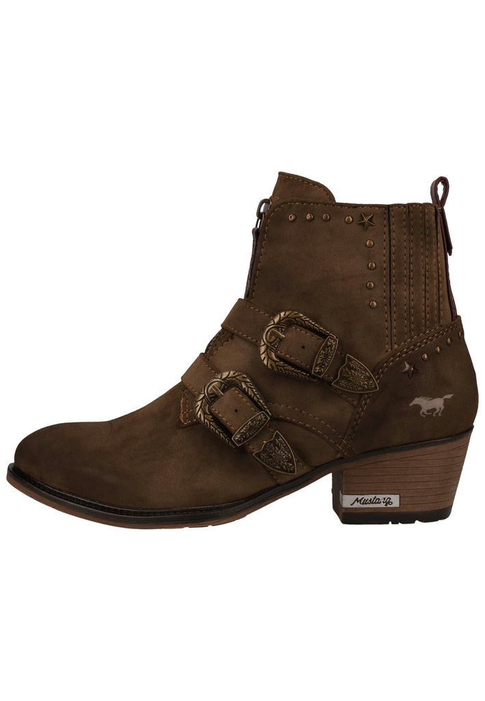 Mustang Stiefelette Lederimitat Cigar - surf4shoes
