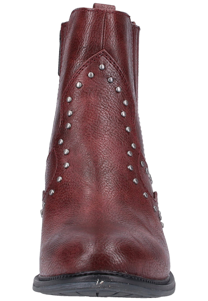 Mustang Stiefelette Lederimitat Bordeaux Warmfutter - surf4shoes