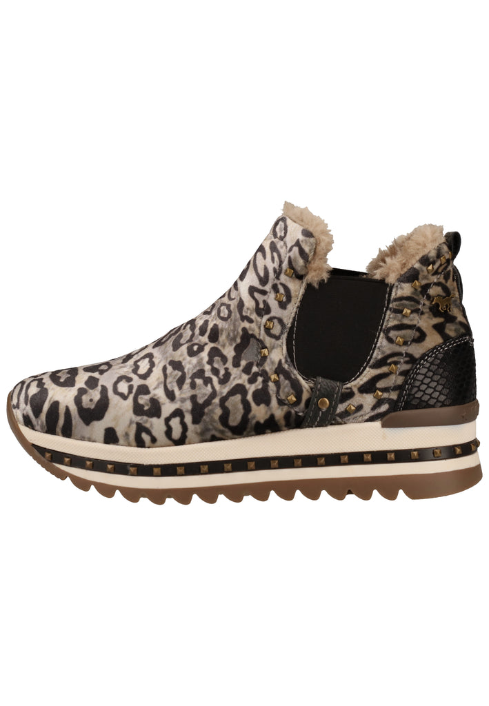 Mustang Stiefelette Lederimitat/Textil Beige Warmfutter - surf4shoes