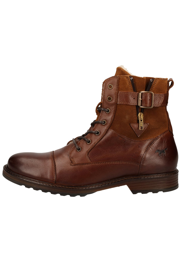 Mustang Stiefelette Lederimitat Braun Warmfutter - surf4shoes