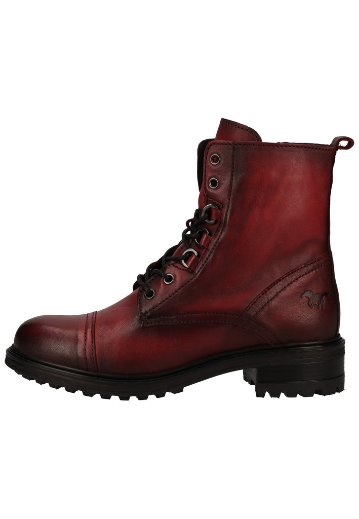 Mustang Stiefelette Lederimitat Bordeaux - surf4shoes