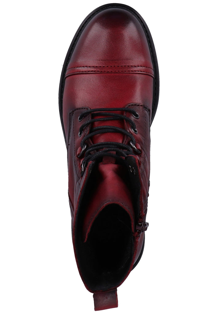 Mustang Stiefelette Lederimitat Bordeaux - surf4shoes