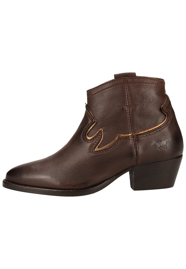 Mustang Stiefelette Lederimitat Dunkelbraun - surf4shoes