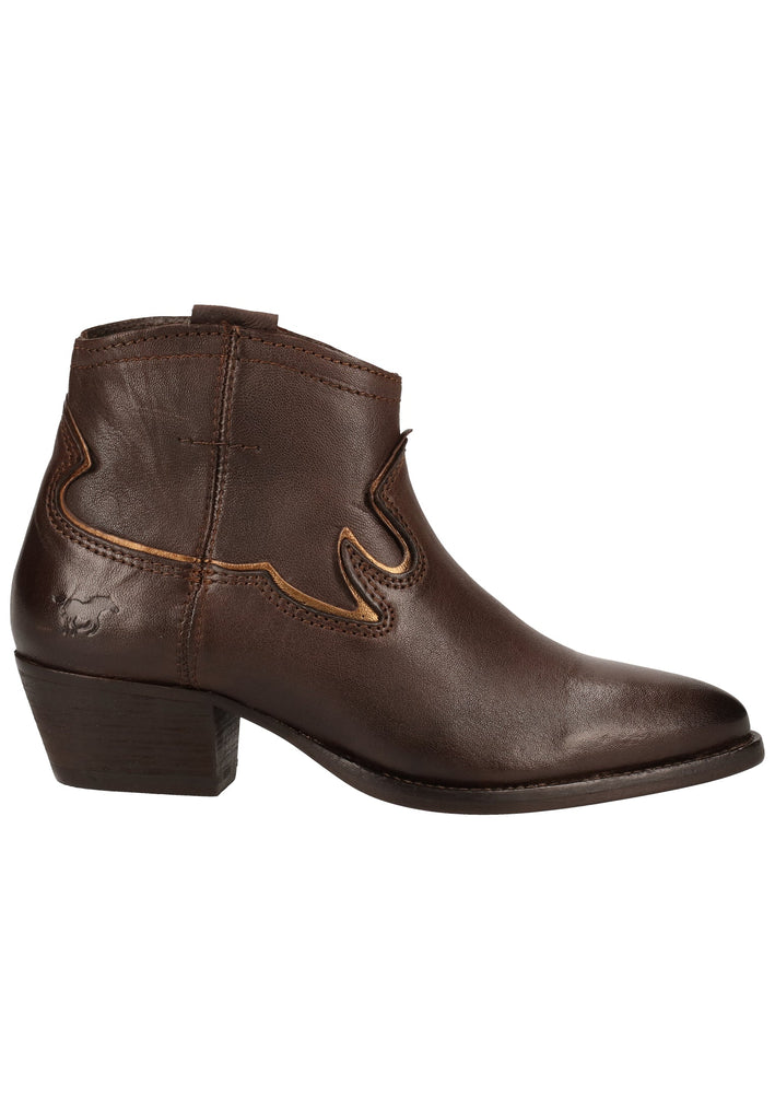 Mustang Stiefelette Lederimitat Dunkelbraun - surf4shoes