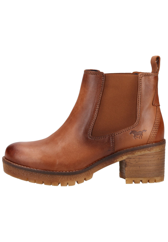 Mustang Stiefelette Leder/Textil Cognac - surf4shoes