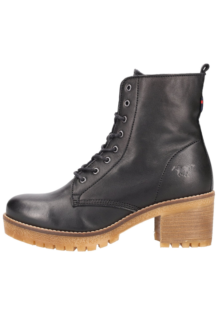 Mustang Stiefelette Leder Schwarz - surf4shoes