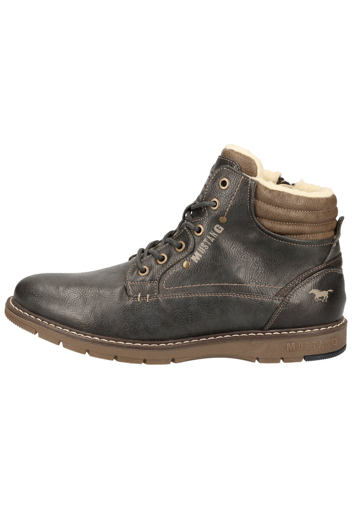 Mustang Stiefelette Lederimitat Graphit Warmfutter - surf4shoes