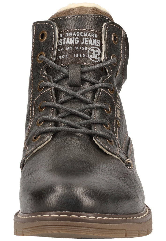 Mustang Stiefelette Lederimitat Graphit Warmfutter - surf4shoes