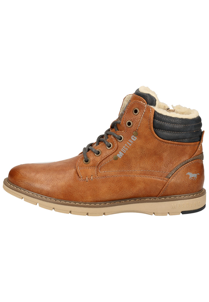 Mustang Stiefelette Lederimitat Kastanie Warmfutter - surf4shoes