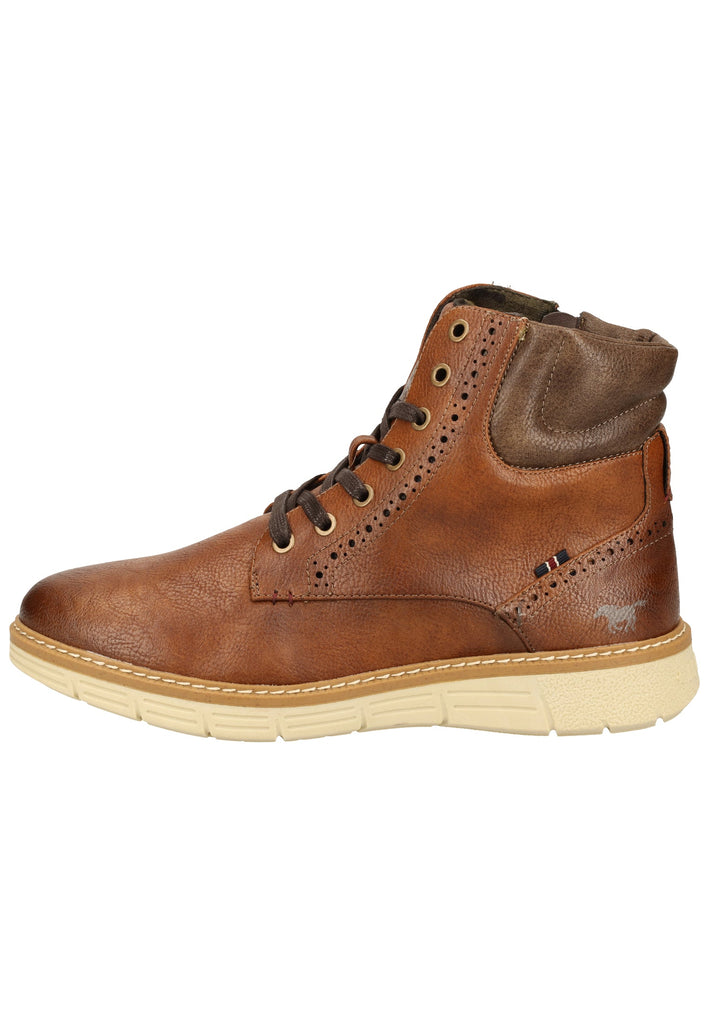 Mustang Stiefelette Lederimitat Kastanie - surf4shoes