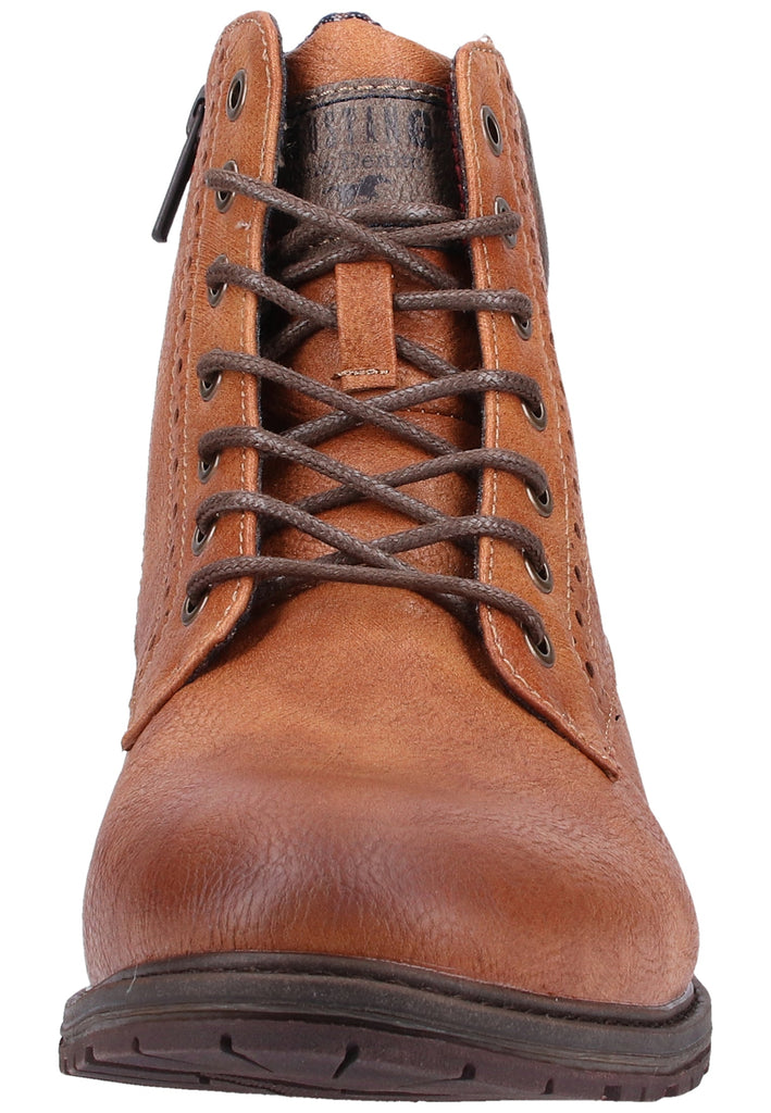 Mustang Stiefelette Lederimitat Kastanie Warmfutter - surf4shoes