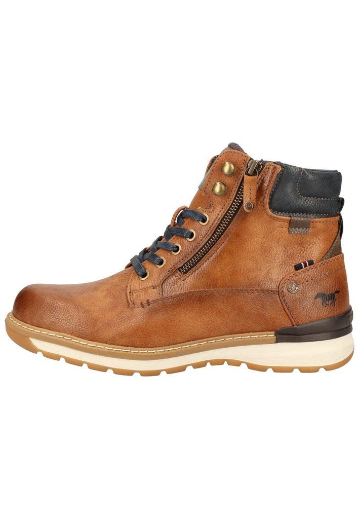 Mustang Stiefelette Lederimitat Cognac - surf4shoes