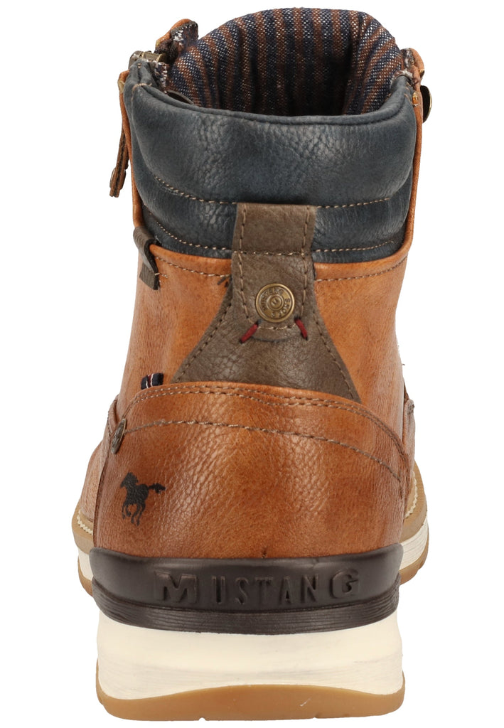 Mustang Stiefelette Lederimitat Cognac - surf4shoes