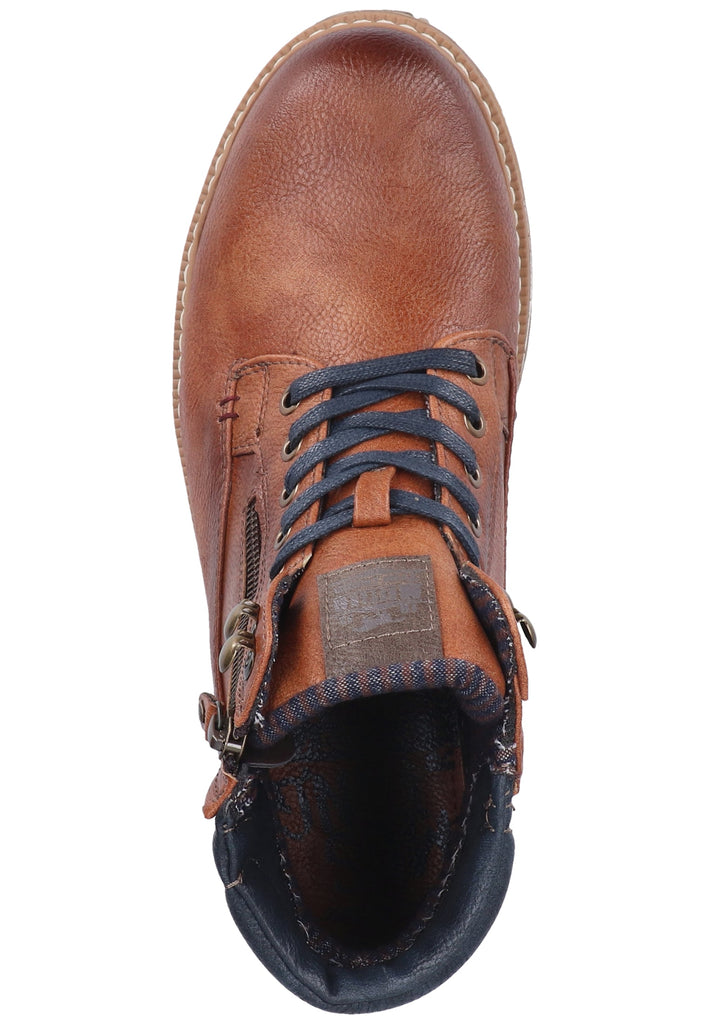 Mustang Stiefelette Lederimitat Cognac - surf4shoes