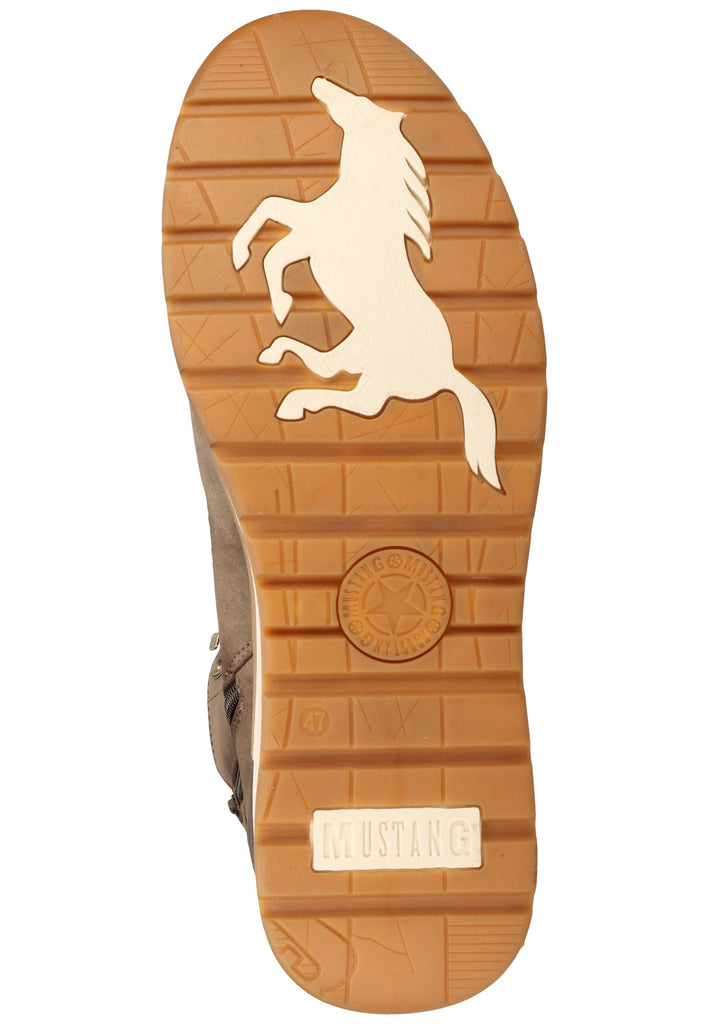 Mustang Stiefelette Lederimitat Kaffee Warmfutter - surf4shoes