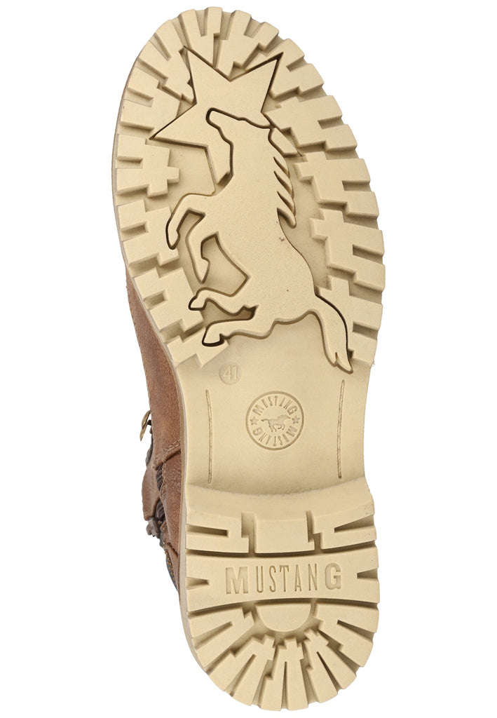 Mustang Stiefelette Lederimitat Mittelbraun Warmfutter - surf4shoes