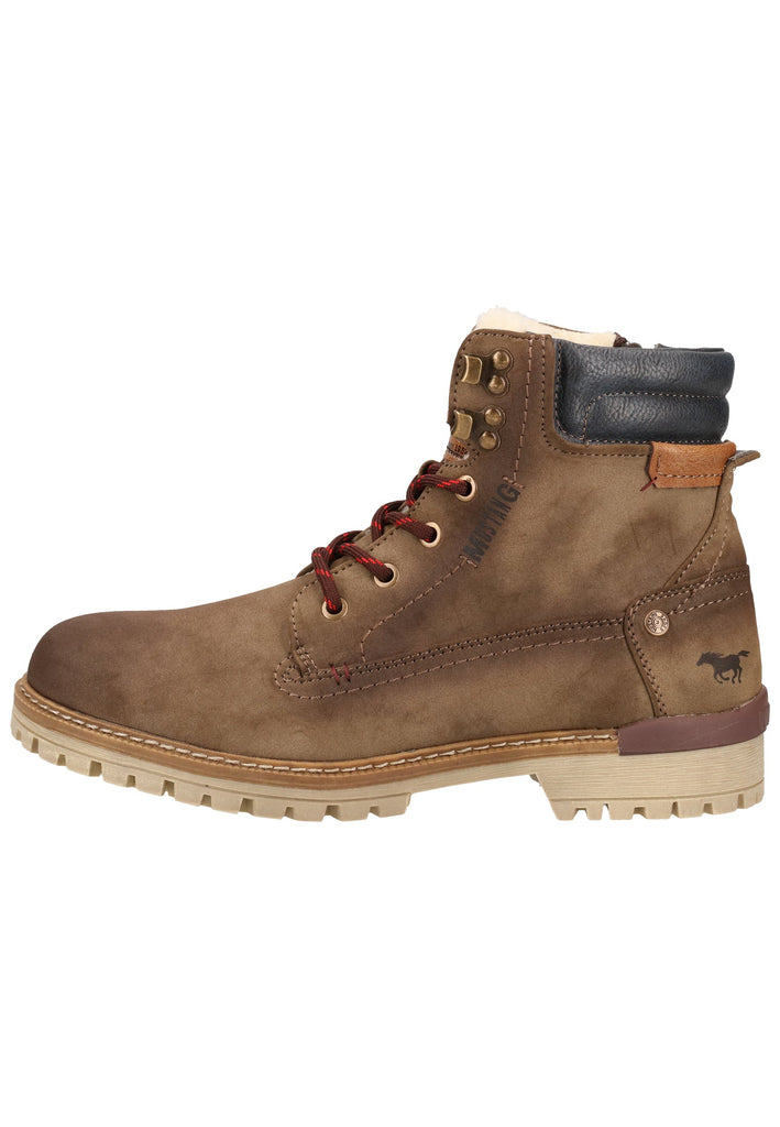 Mustang Stiefelette Lederimitat Braun Warmfutter - surf4shoes