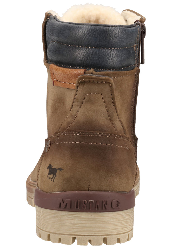 Mustang Stiefelette Lederimitat Braun Warmfutter - surf4shoes