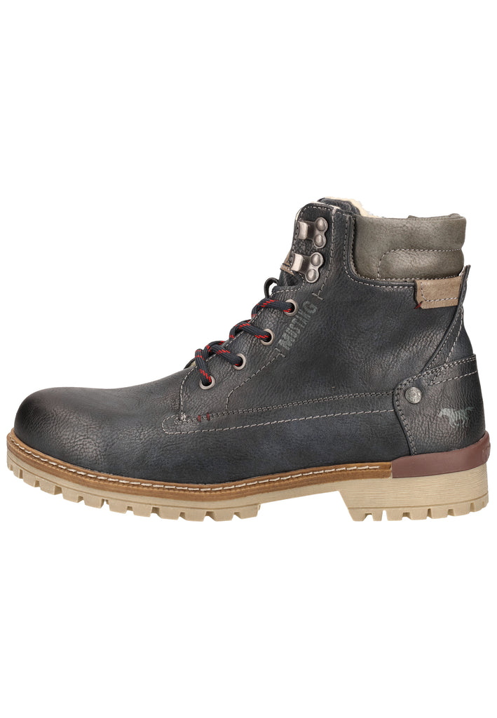 Mustang Stiefelette Lederimitat Navy Warmfutter - surf4shoes