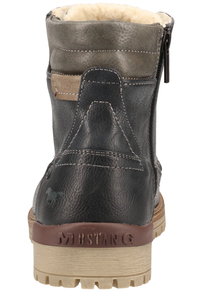 Mustang Stiefelette Lederimitat Navy Warmfutter - surf4shoes