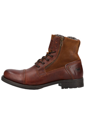 Mustang Stiefelette Leder Braun Warmfutter - surf4shoes