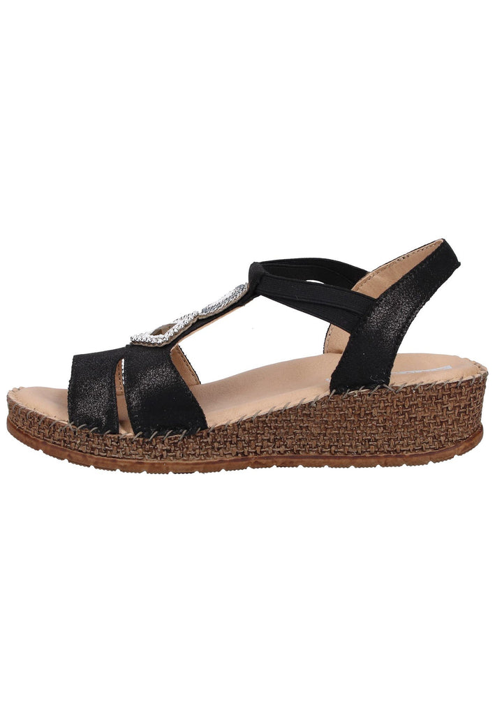 Jenny Sandalen Lederimitat Schwarz - surf4shoes