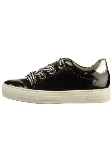 Jenny Sneaker Lederimitat Schwarz/Grau - surf4shoes