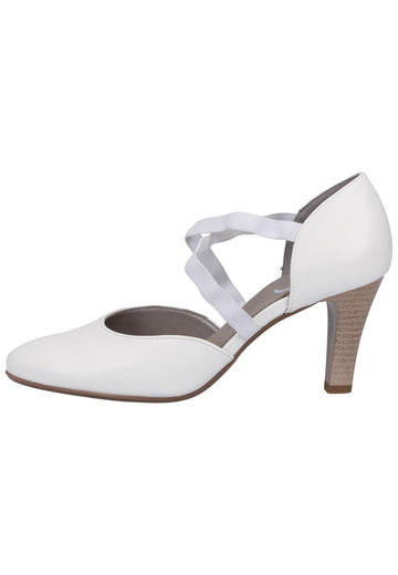 Jenny Pumps Lederimitat Weiß - surf4shoes