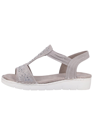 Jenny Sandalen Lederimitat Grau - surf4shoes
