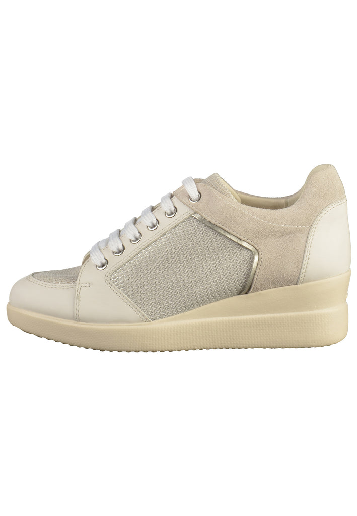 Geox Sneaker Leder Weiß/Silber - surf4shoes