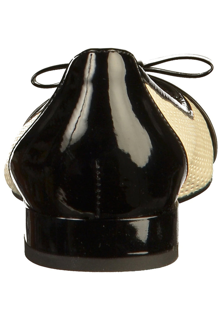 Geox Ballerinas Lederimitat Beige/Schwarz - surf4shoes