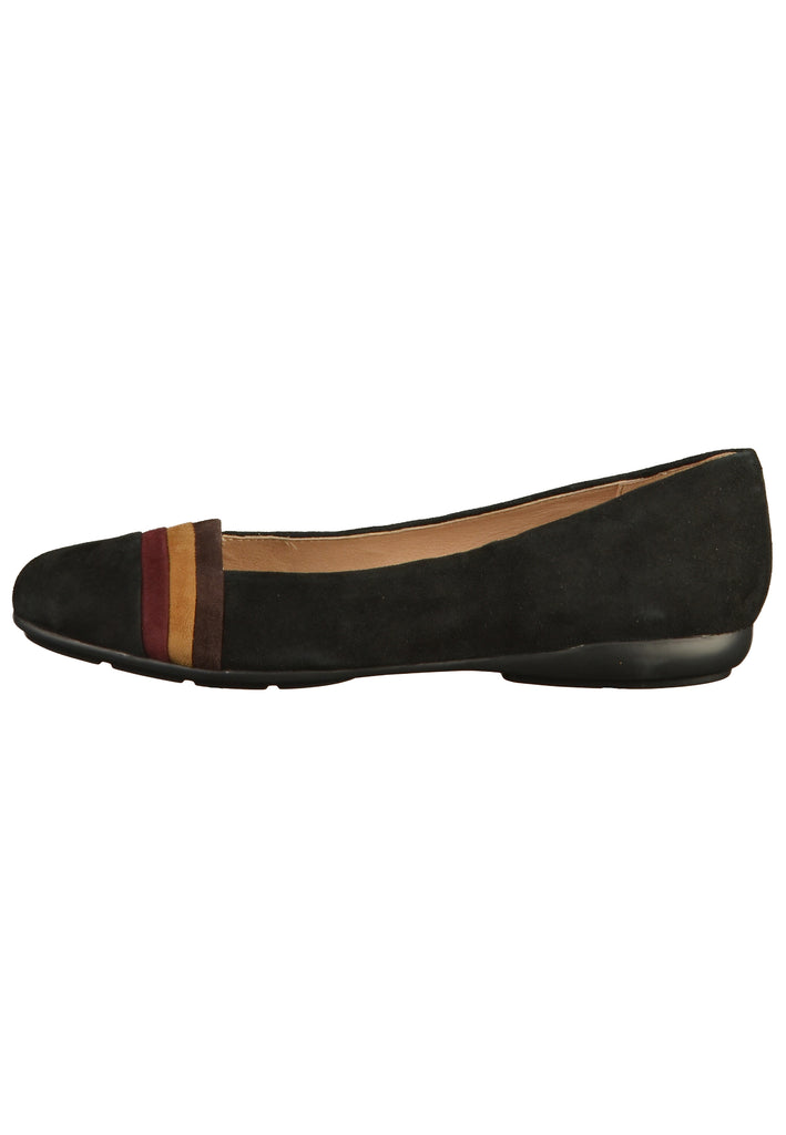Geox Ballerinas Veloursleder Schwarz/Bordeaux - surf4shoes