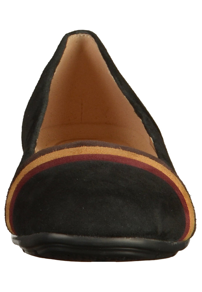 Geox Ballerinas Veloursleder Schwarz/Bordeaux - surf4shoes