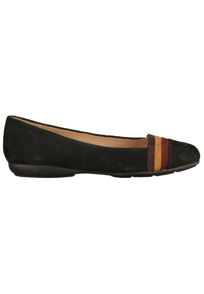 Geox Ballerinas Veloursleder Schwarz/Bordeaux - surf4shoes