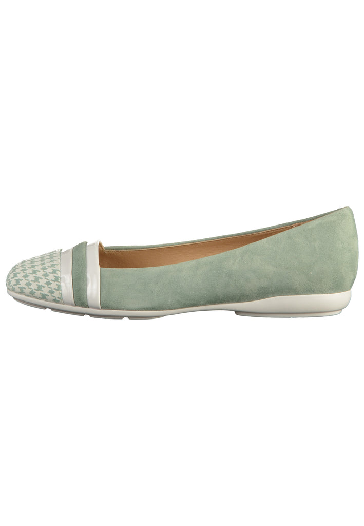 Geox Ballerinas Veloursleder Hellgrün - surf4shoes