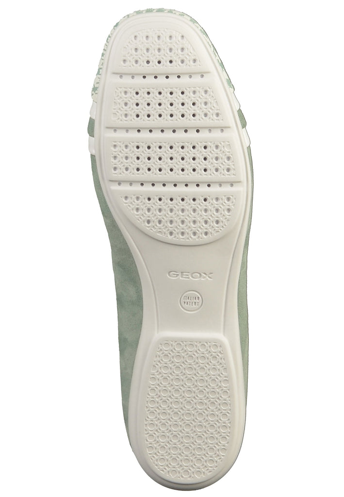 Geox Ballerinas Veloursleder Hellgrün - surf4shoes