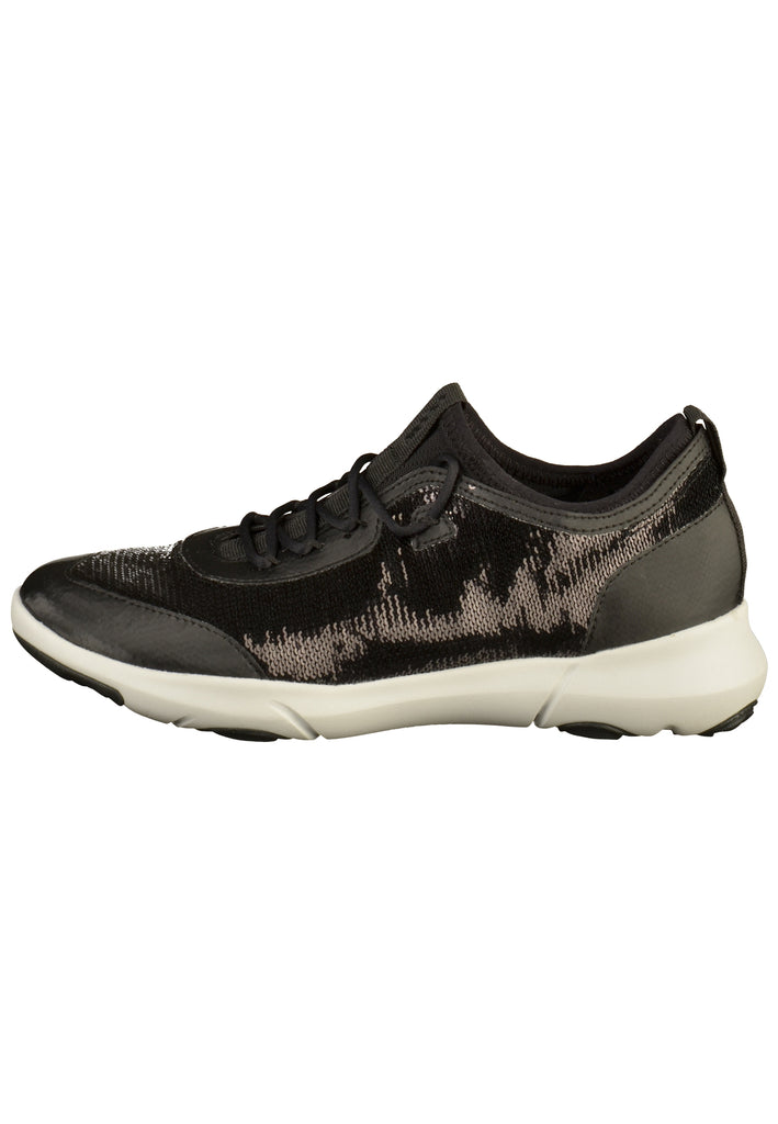 Geox Sneaker Lederimitat/Textil Schwarz - surf4shoes