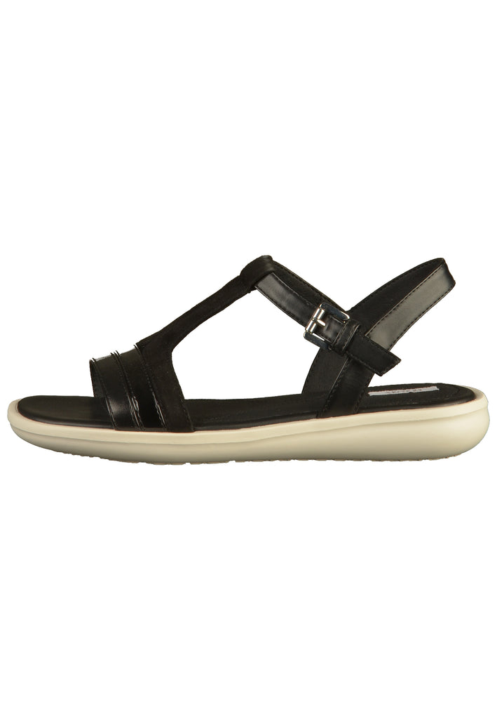 Geox Sandalen Veloursleder Schwarz - surf4shoes