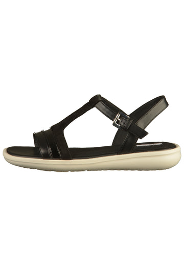 Geox Sandalen Veloursleder Schwarz - surf4shoes